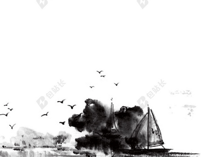 背景H5黑白手绘