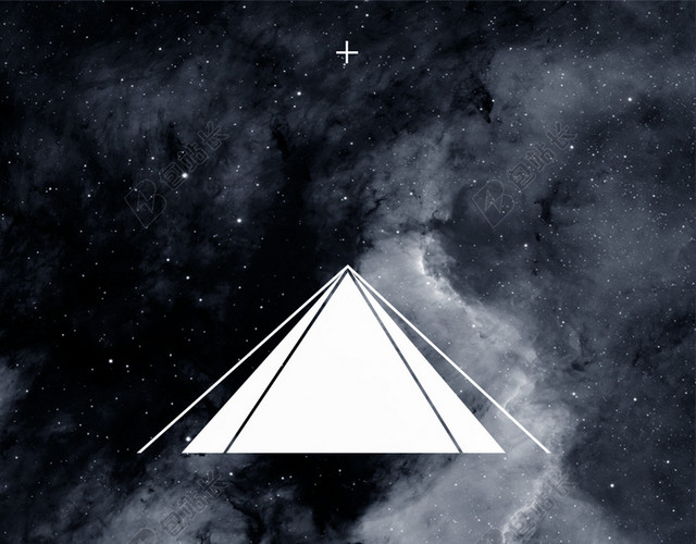 黑白星空海报背景图