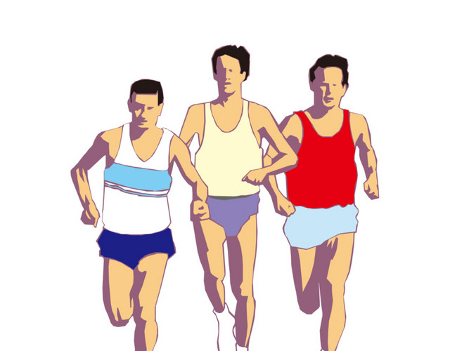 马拉松跑步运动员比赛