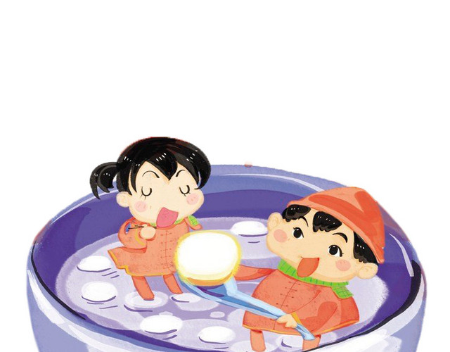 卡通手绘元宵