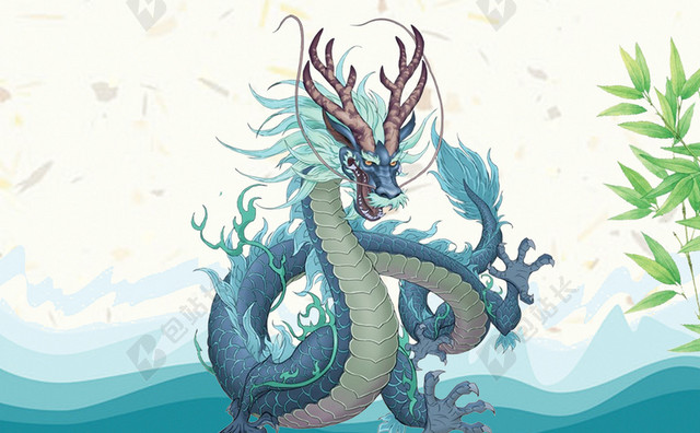 手绘二月二龙抬头海报模板