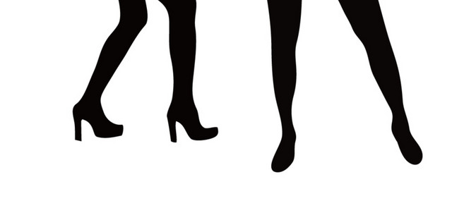 矢量跳舞女孩剪影