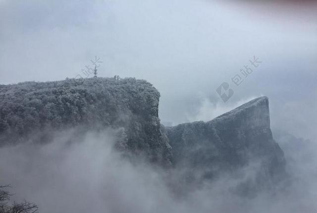 张家界 寒冬 雪