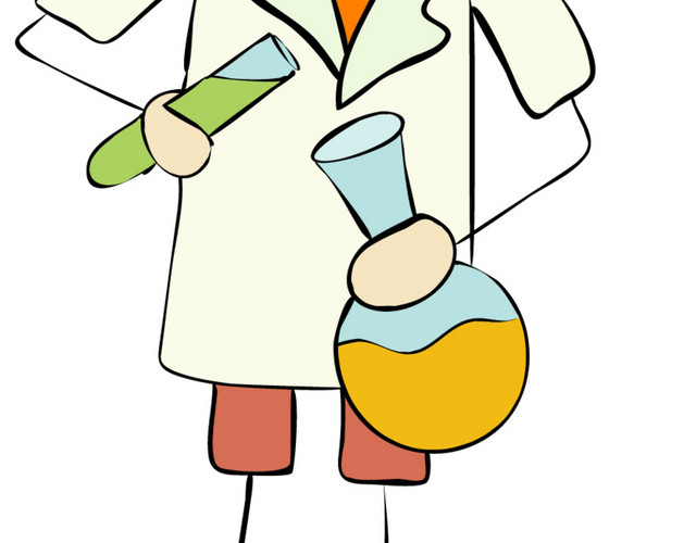 做化学实验的男生