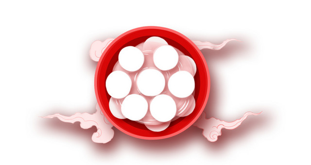 红色喜庆元宵节装饰插图