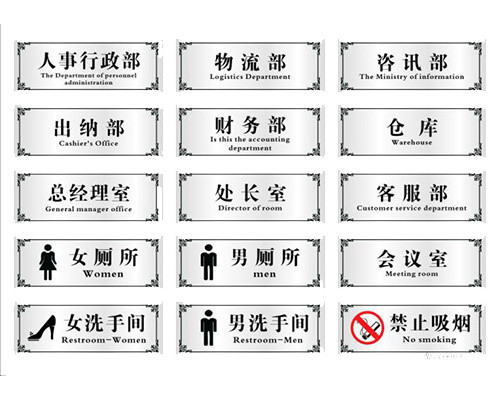 公务员科室牌