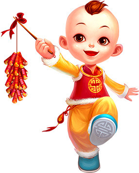 拿爆竹人男孩