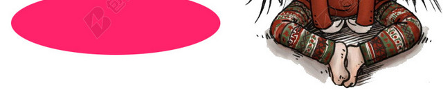 创意可爱卡通女孩促销背景图