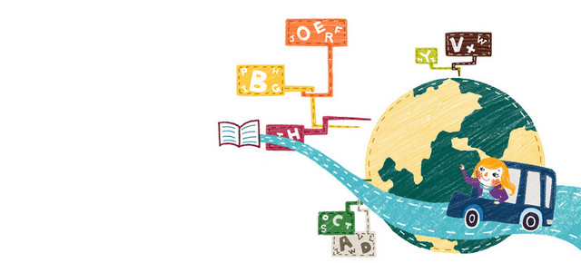 学生教育地球背景BANNER