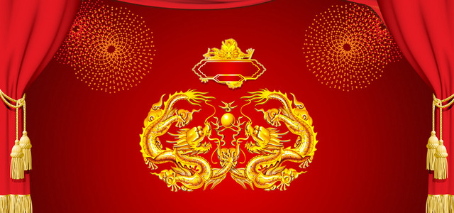 双龙戏珠背景