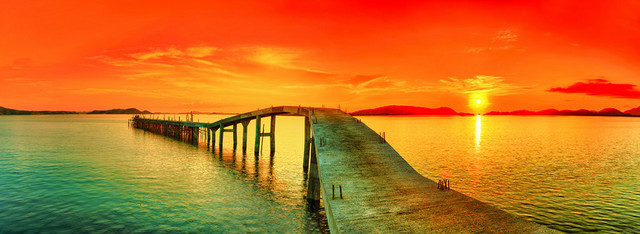 国外旅游海景夕阳背景BANNER