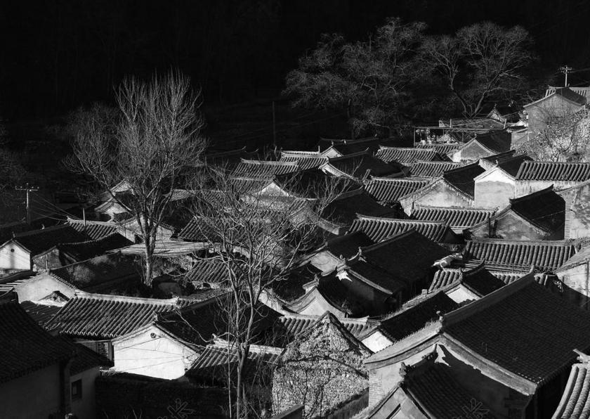 中国的传统小镇背景图片