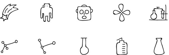 实验工具图标设计元素
