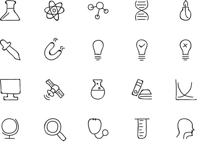 实验工具图标元素