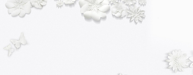 白色花朵大气珠宝天猫海报BANNER背景