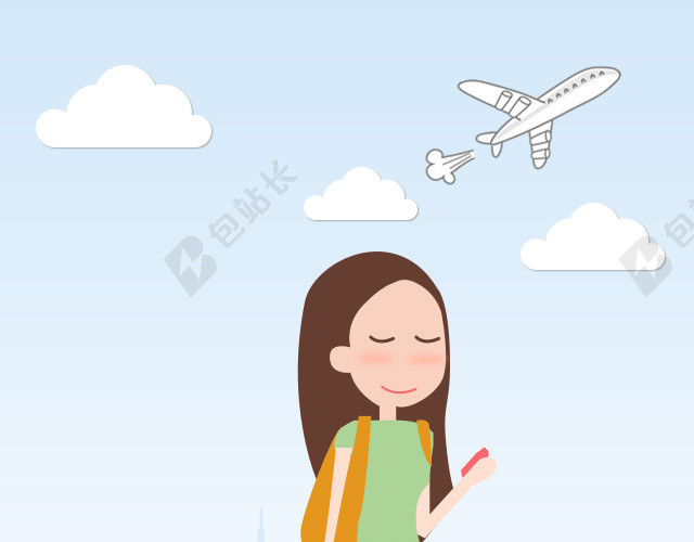 APP旅游引导推广界面背景素材
