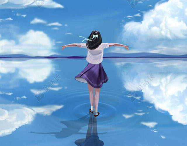 大海背景创意旅游活动海报