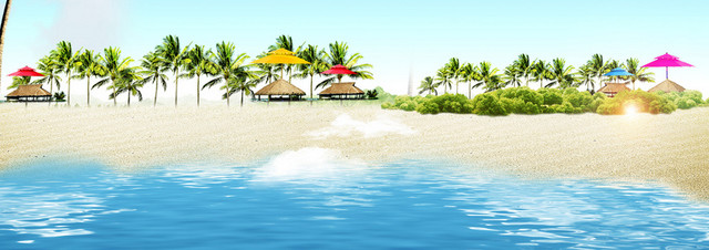 旅游海滩海景背景BANNER