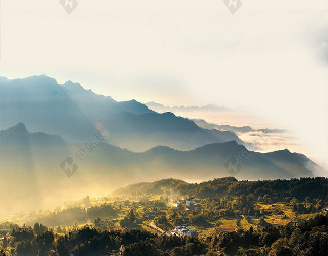 最美恩施旅游背景素材
