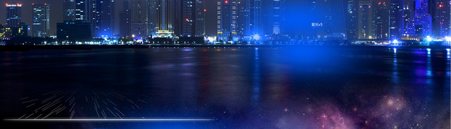 夜晚都市霓虹背景图