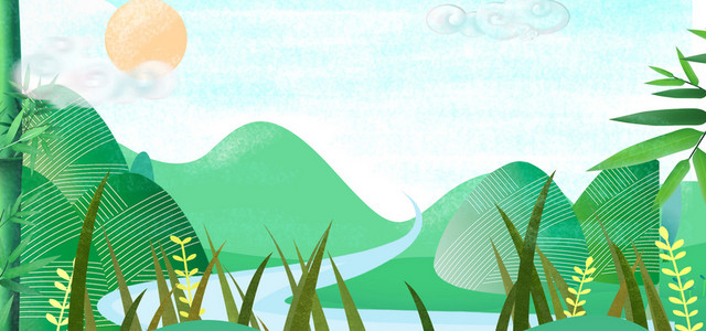 端午节粽享端午可爱卡通BANNER