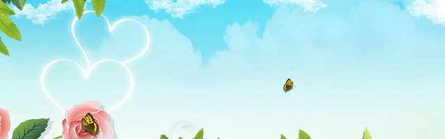 春天清新树叶背景BANNER