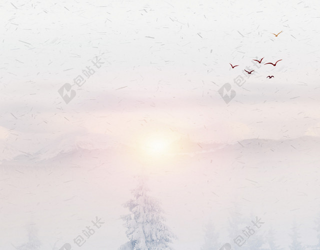 实拍二十四节气大雪背景素材