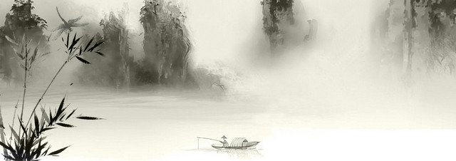 古典山水画背景BANNER