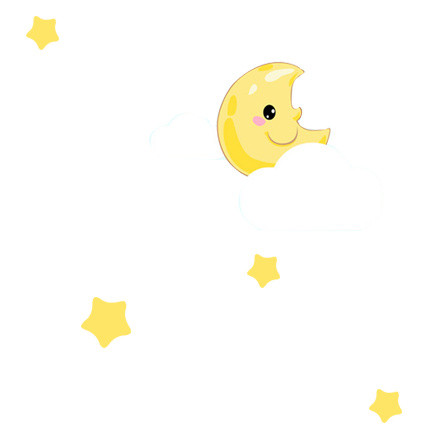 卡通月亮星星