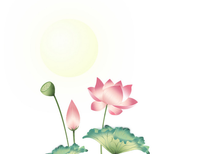 水墨荷花