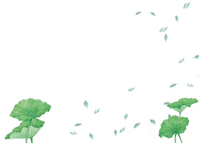 二十四节气之立夏荷叶树叶边框