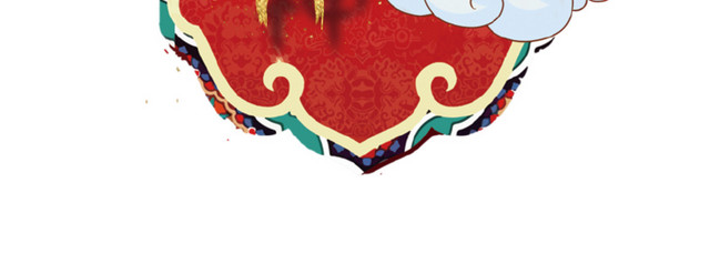 红色创意新年迎财神PNG