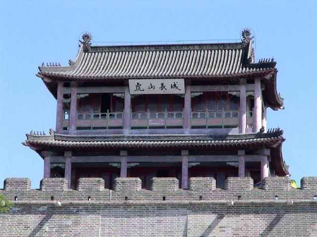 中国的长城 庙 建设 防御墙 中国 丹东 WELTWUNDER
