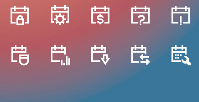 白色迷你界面小图标素材