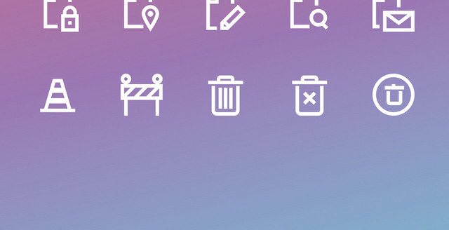简约白色界面小图标素材