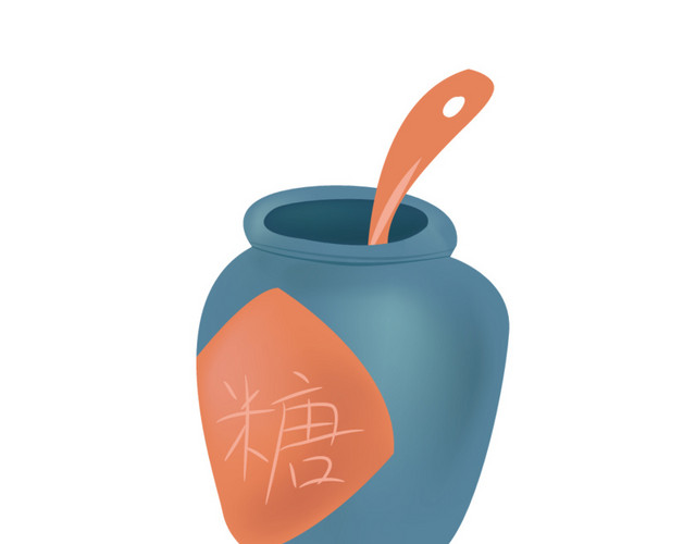 糖罐卡通手绘设计图