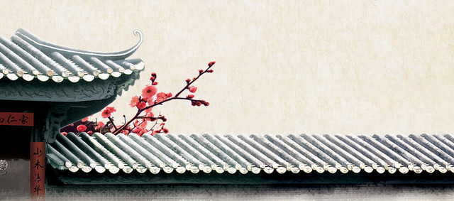 中国风梦回水乡背景
