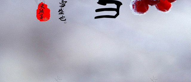 二十四节气大雪节气海报