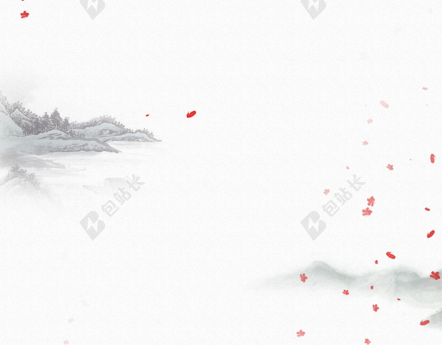 古风梅花海报背景素材