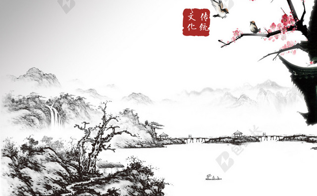 中国风清明节海报背景素材