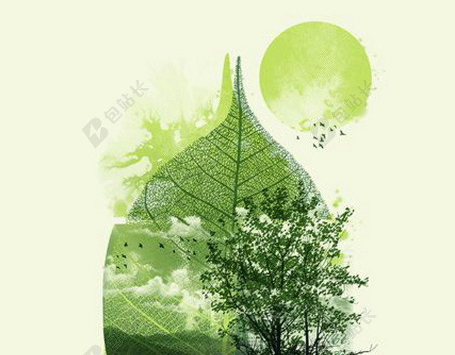 绿色健康生活背景