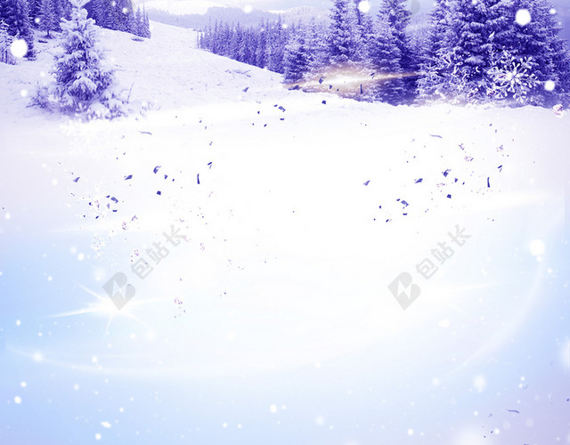 白色冰雪背景素材