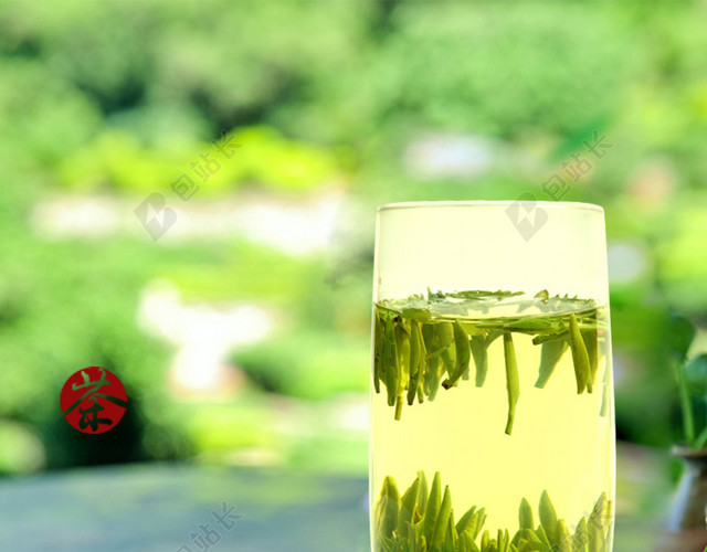 淘宝茶叶清新背景