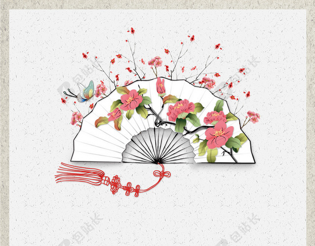 中式创意插画茶文化宣传背景素材