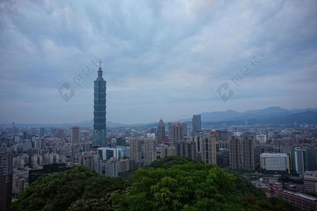 蓝色旅游建筑高楼大厦城市背景图片