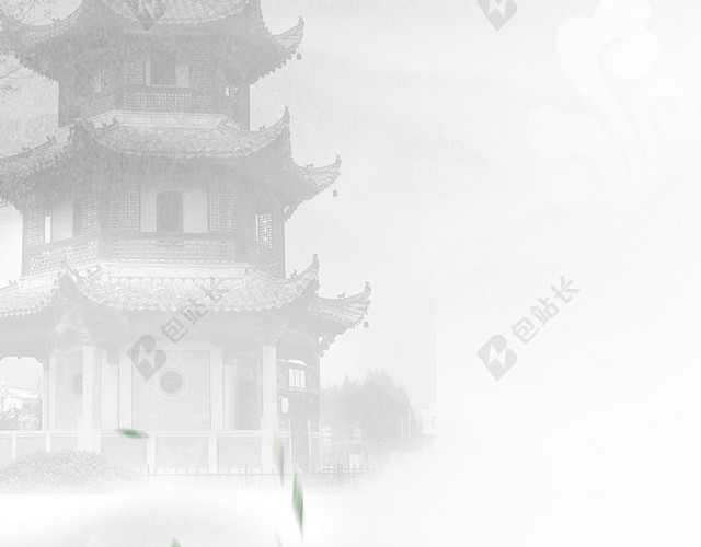 中国风茶文化X展架背景素材