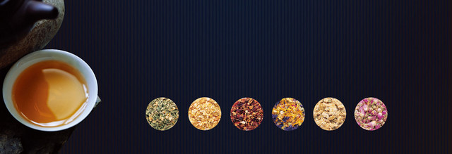 古色茶叶韵味精致分层背景BANNER