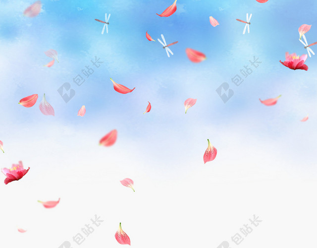 水彩春暖花开春季主题海报背景素材