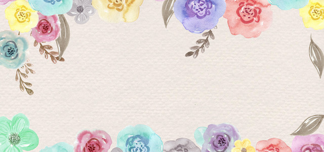 儿童节手绘花朵彩色甜品BANNER海报