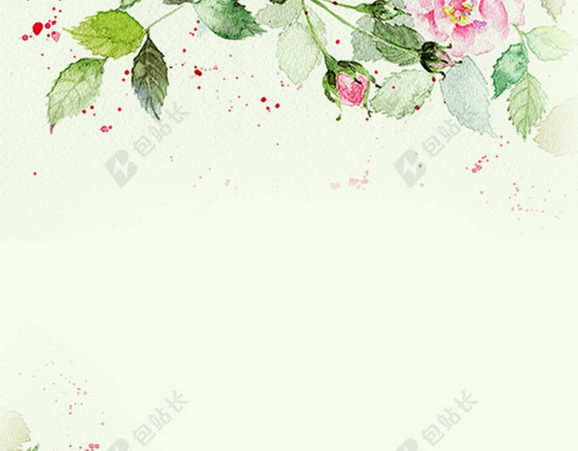 水彩花卉广告宣传海报背景